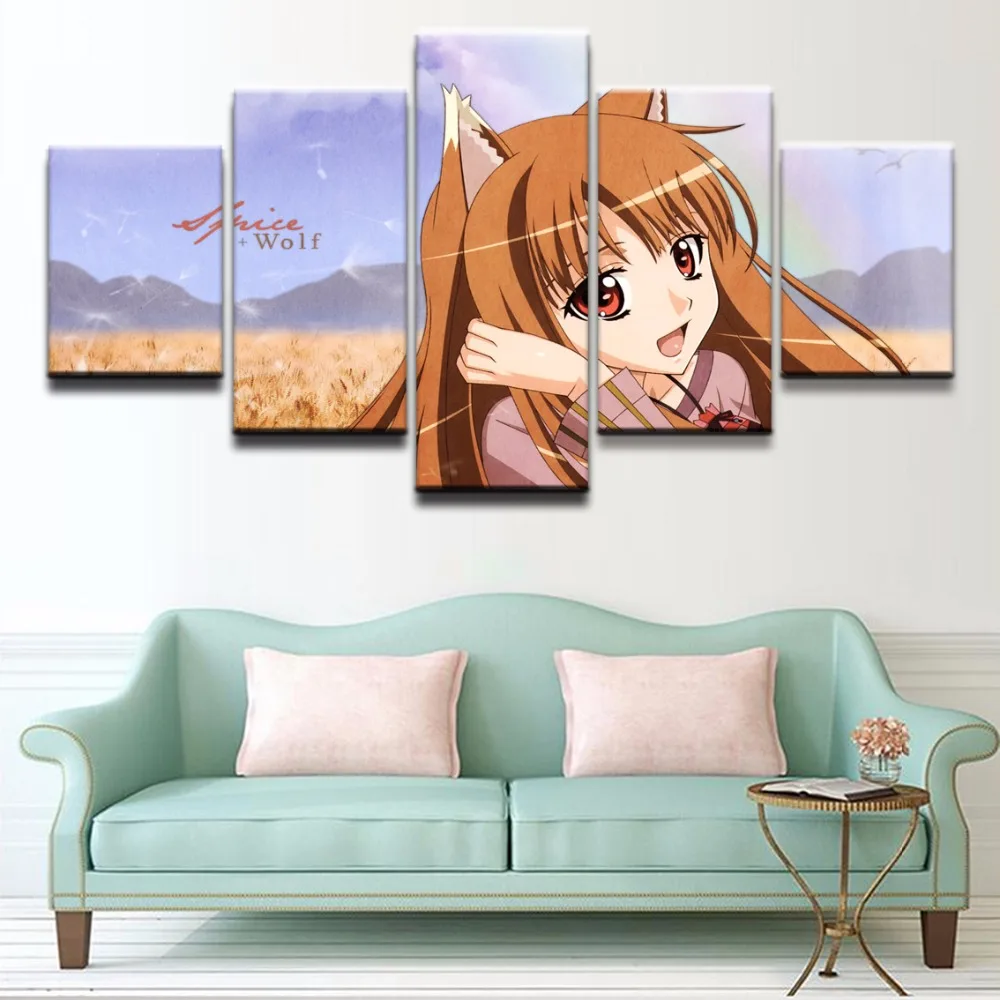 Постер на холсте с изображением специй и волков Настенная картина из 5 предметов