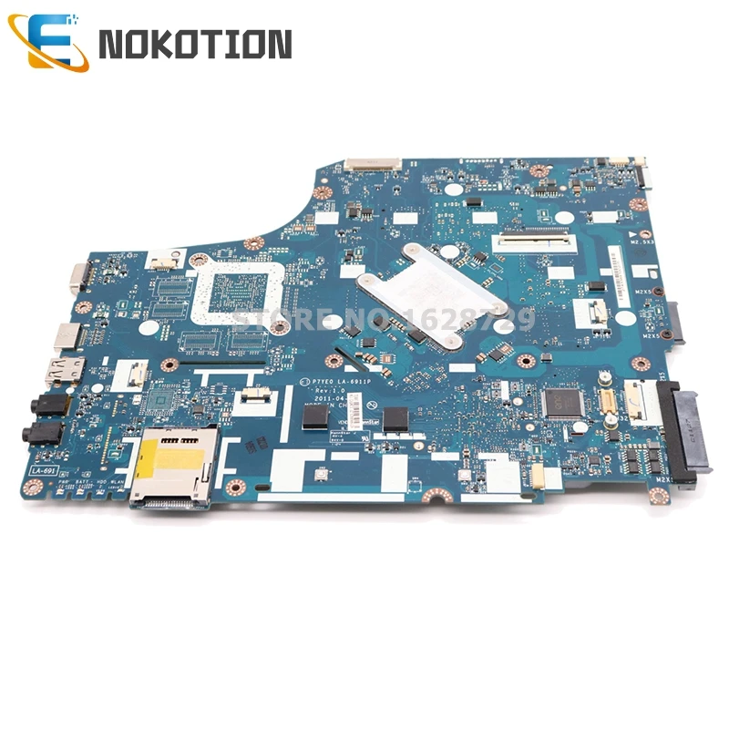 NOKOTION материнская плата для ноутбука acer aspire 7750 7750Z P7YE0 LA-6911P MBRN802001 MB. RN802.001 основная плата HM65 DDR3