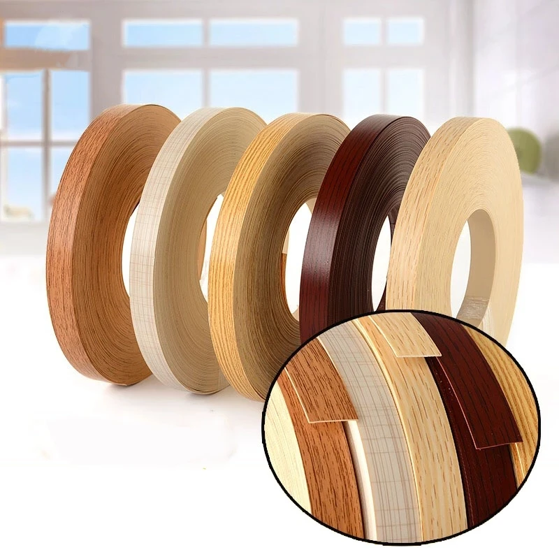 

2cmX10M Furniture edge banding strip Melt PVC adhesive sealing tape Cabinet Table walnut wood Surface repair Decor veneer sheets