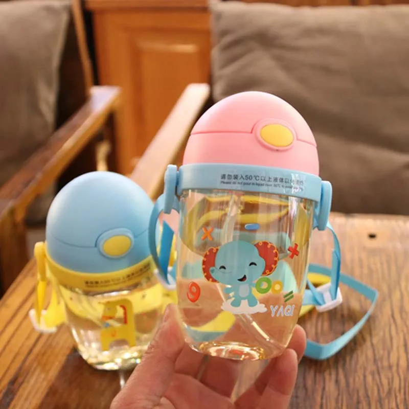 360 мл дети кружки с соломинкой Для обучения питью чашка ремешком флип крышкой