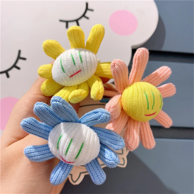 Милые цветочные заколки для волос принцессы девочек Детские эластичные резинки