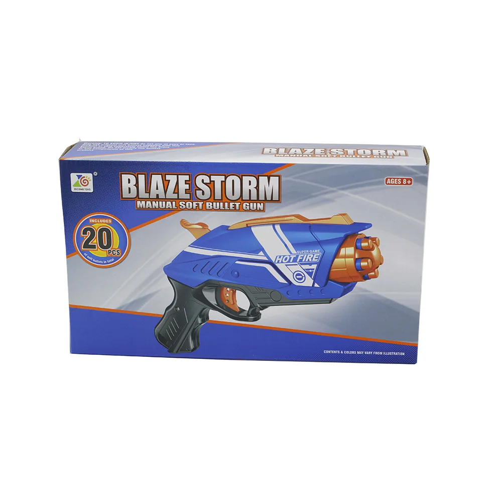 Ручной игрушечный пистолет с 20 шт. мягкой EVA присоской пули для детей мальчиков