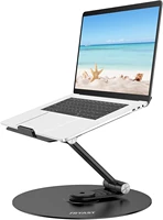 adjustable laptop stand for desk tryast laptop riser with 360 rotating ergonomic computer stand for laptop foldable swivel