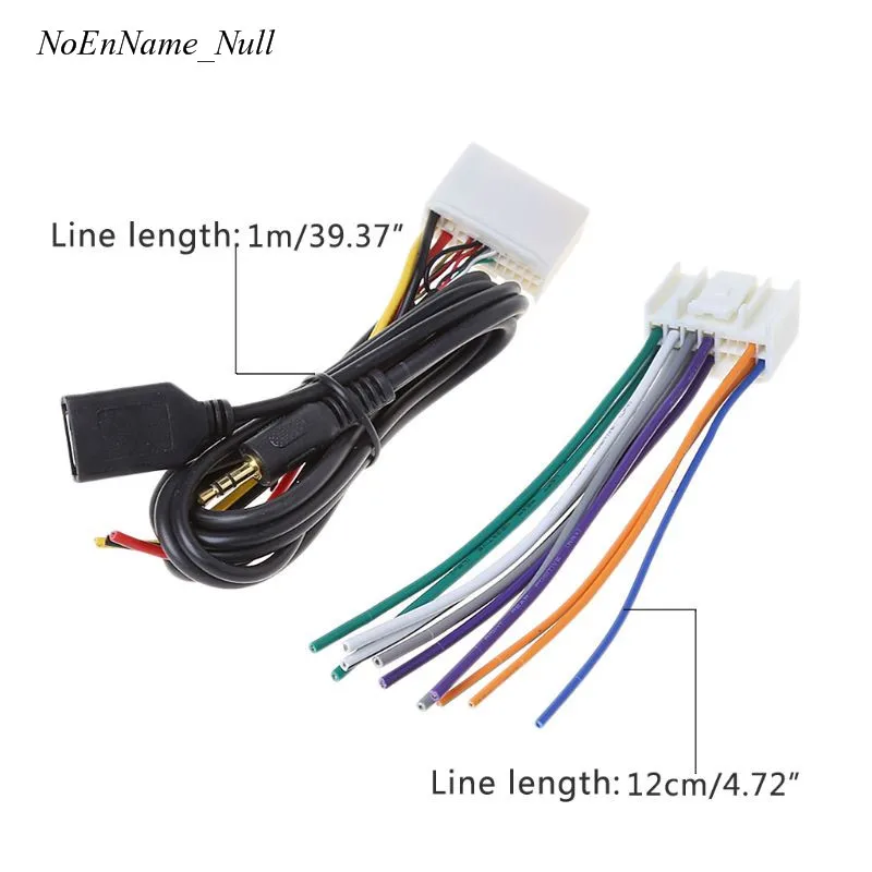 Автомобильный аудио CD стерео жгут проводов адаптер с USB/AUX (3 5 мм) разъем для Hyundai