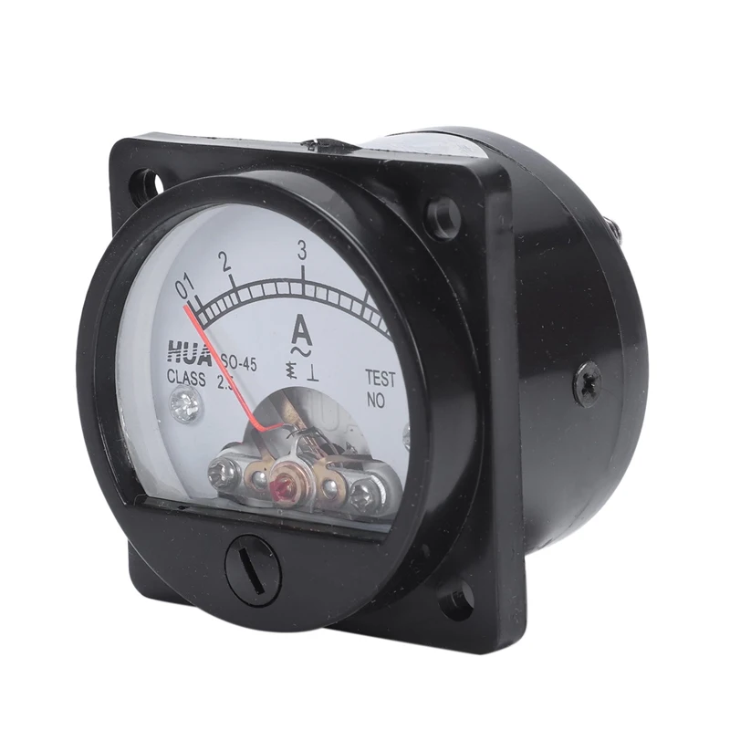 Class 2.5 Accuracy AC 0-5A Analog Panel Round Meter Ammeter Black | Инструменты