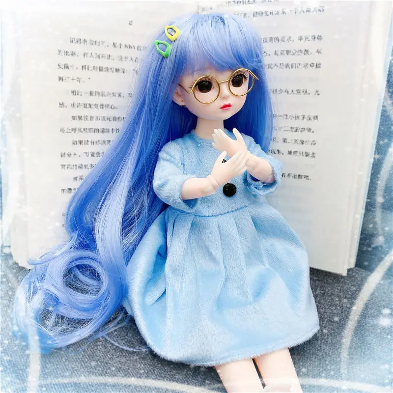 

A doll's house: 30 cm 3 d really eyelashes 6 BJD doll wigs change princess girl doll toys