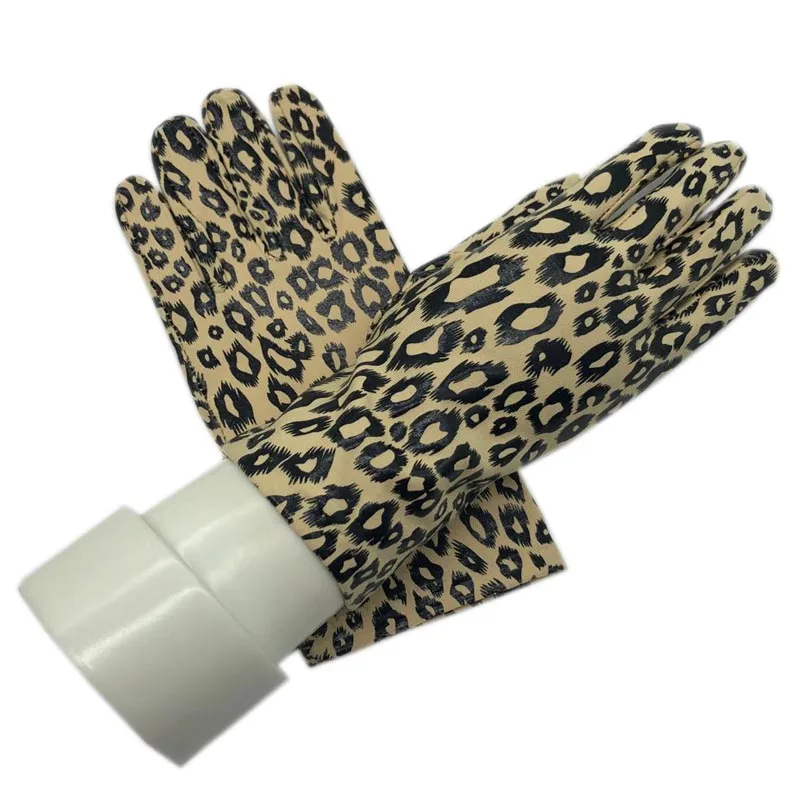 

Рабочие женские перчатки стрейч-шёлка леопардовая расцветка модные теплые перчатки осень-зима спортивный одежда для защиты от солнца крас...