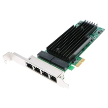 Gigabit Ethernet PCI-E Network Card,Quad RJ45 Copper Ports, 10/100/1000Mbps PCI Express Server Converged Network Adapter