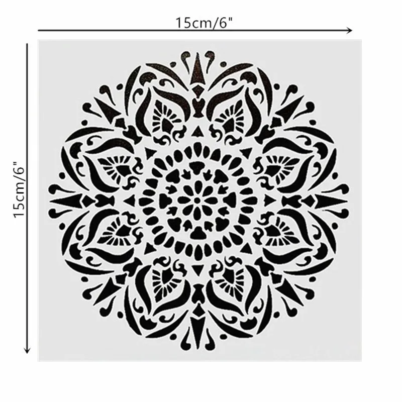4 ⑤ упак. 15*15 см DIY картина дома Мандала шаблон трафарета для плитки пол мебель