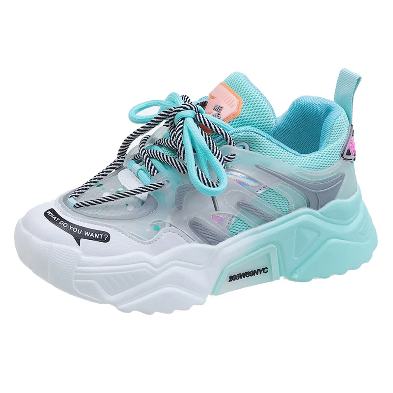

2021 Sneakers Women Platform Shoes Basket Femme Fashion Breathable Thick Bottom Designer Chunky Sneakers Woman Zapatillas Mujer