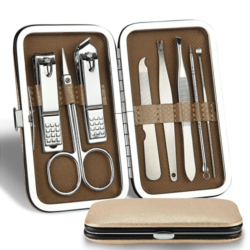 Набор инструментов для маникюра и педикюра 8 шт./компл. из нержавеющей