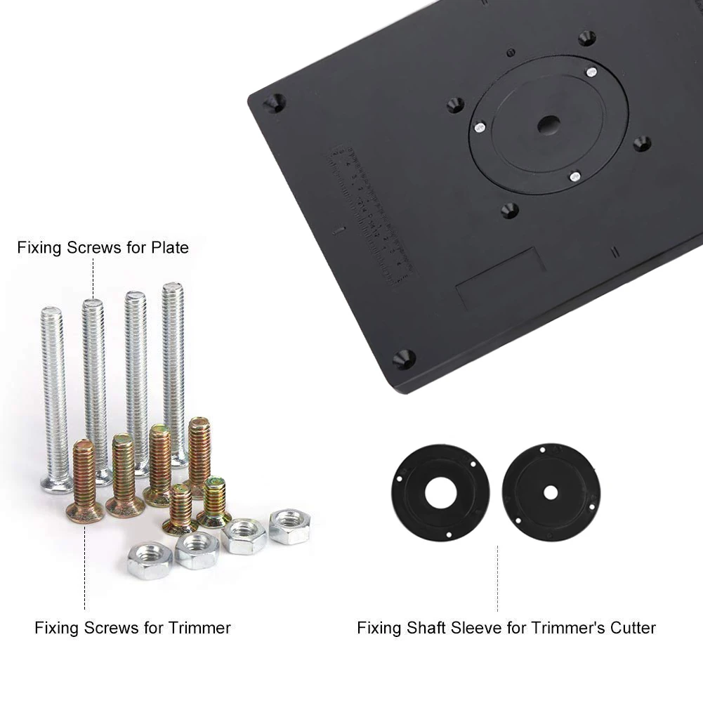 Алюминиевый фрезерный стол вставки пластины для дерева триммер роутера модели