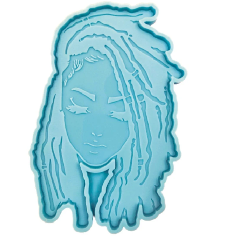 

Dread Girl Silicone Mold Female Head Type Resin Mold Silicone Coaster Mold Girl Coaster Pendant Making Mold Resin Craft