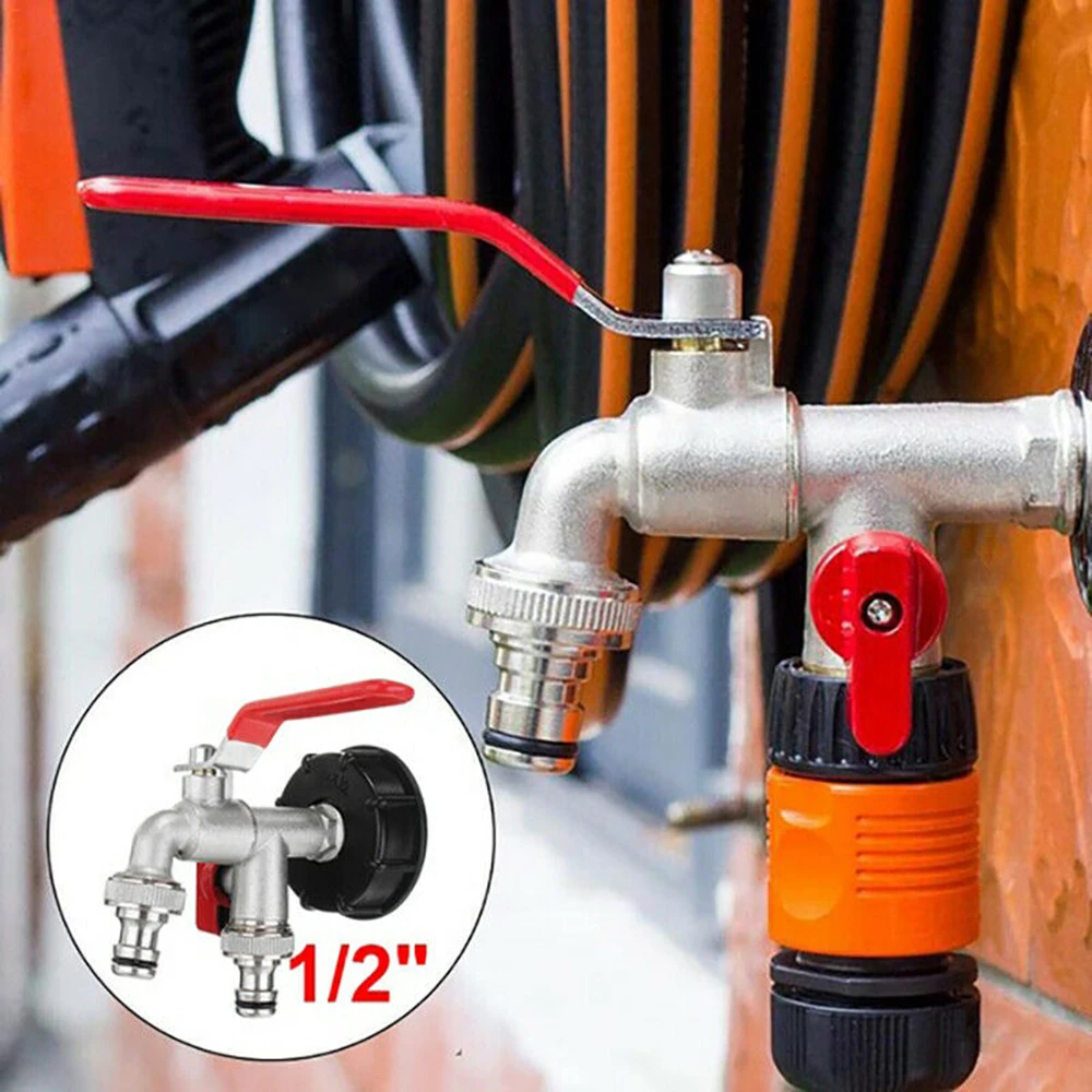 

1/2",3/4",1"IBC Tank Adapter Coarse Thread Garden Hose Connector Universal DN60 Coarse Thread Hose Adapter Gardening Accessories
