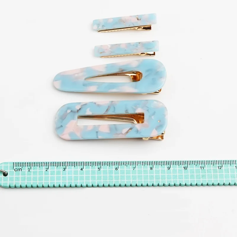 

Hairlyah 4PCS/Set Women Transparent Hairpin Holder Ornament Bangs Barrette Styling Tools Hair Clip Headress Hair Accessories