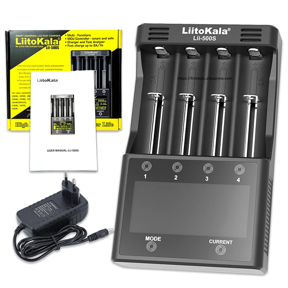 

Liitokala Lii-PD4 Lii-S2 Lii-S4 Lii-500S 18650 Lithium battery charger 3.7V 21700 26650 25500 20700 14500 16340 AA AAA Battery