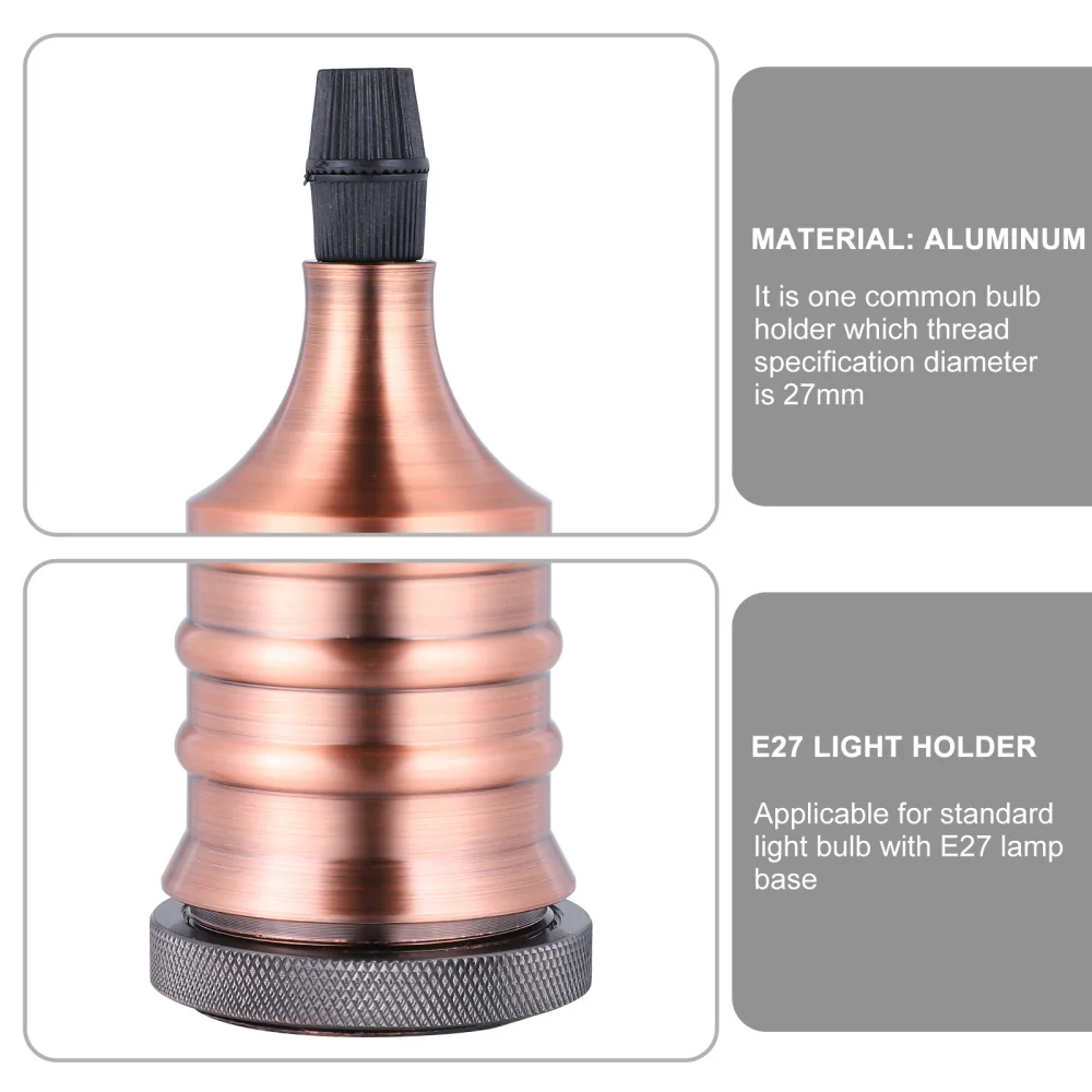 

E27 Screw Light Socket Vintage Light Bulbs Holder Retro Pendant Lamp Holder