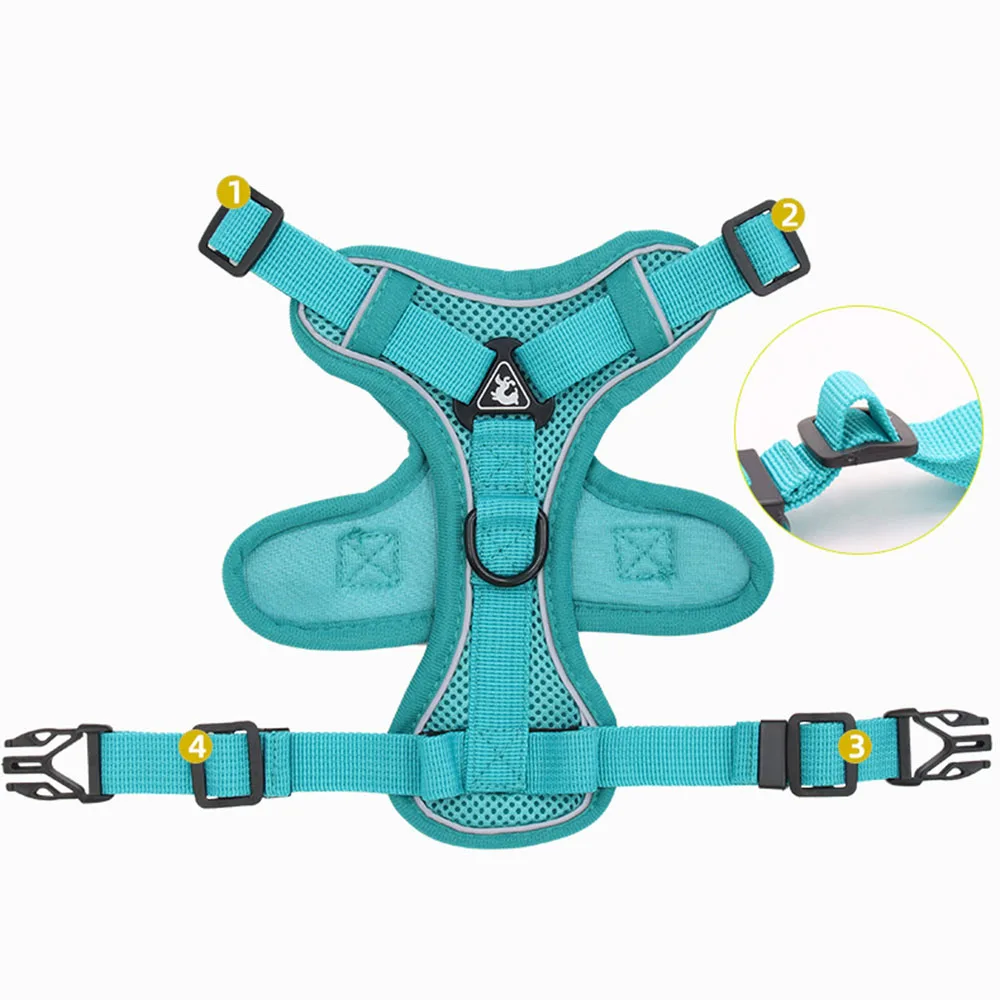 Светоотражающий Жилет для собак и кошек регулируемая шлейка без натяжения с 2