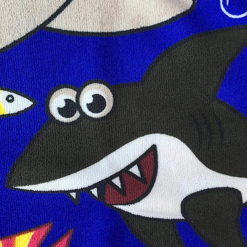 Hooded Soft Microfiber Cloak for Baby Boys Cartoon Fish Printed Blankets Swimming Robes Newborn Infant Kids Towel Bathrobes |