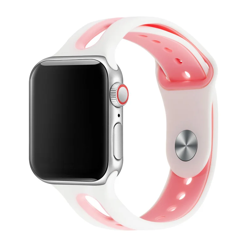 Ремешок для наручных часов для Apple Watch, ремешок 42 мм, 38 мм, Версия 44 мм 40 мм ремешок силиконовых наручных часов Iwatch, ленты для наручных часов Apple Watch, Series4/3/2/1 81003