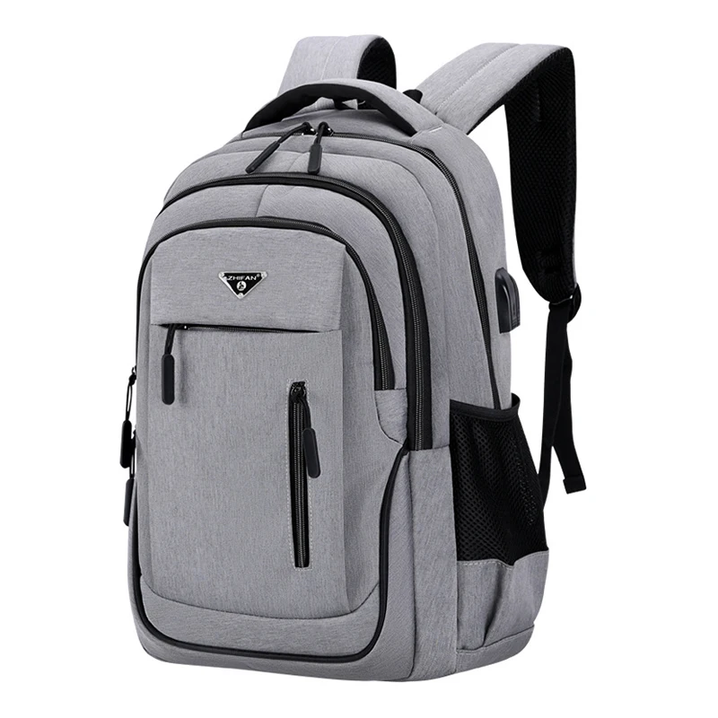 

Multifunctional Computer Backpack Men Solid Oxford School Bags Big Capacity 15.6 Inch /17.3 Laptop Bag College Student Backpacks