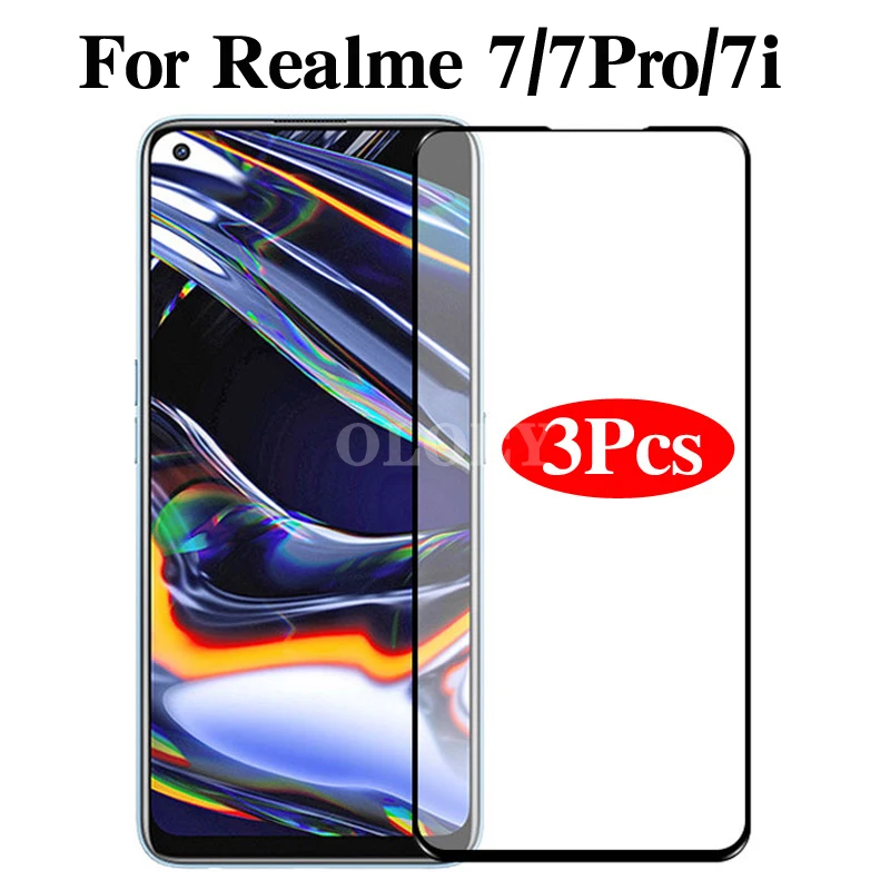 Закаленное стекло для Oppo realme 7 pro 7pro 7i защита экрана Аксессуары мобильных