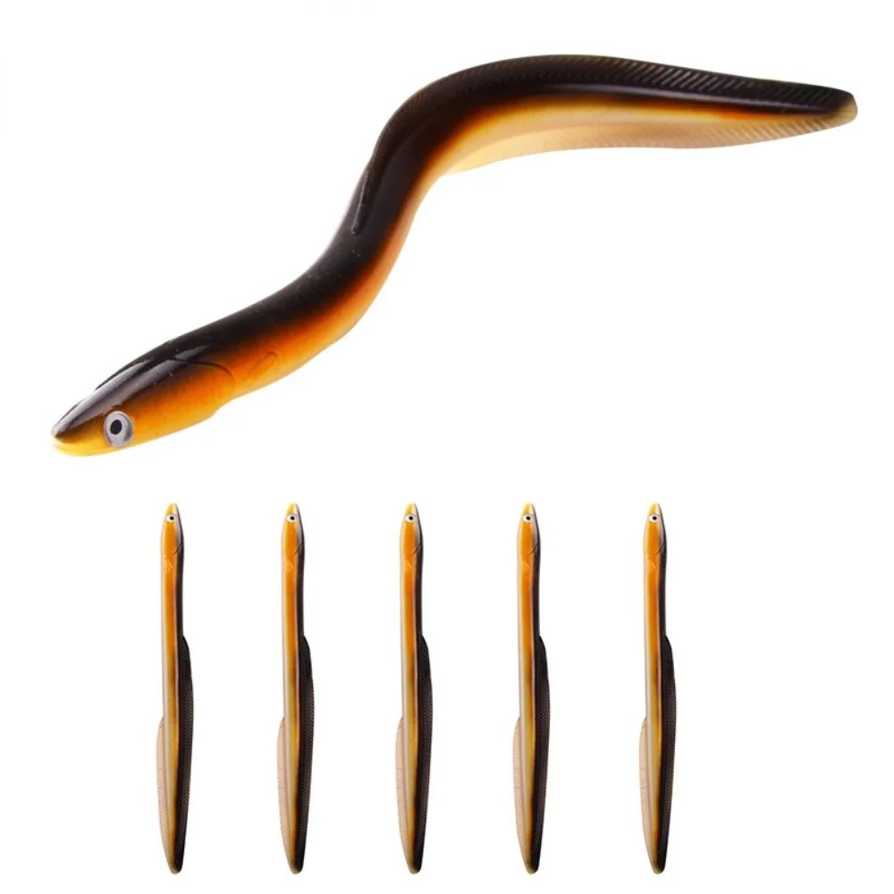 30cm 60g 3D Simulation Electric Eel Soft Bait Eel False Bait Rubber Lure