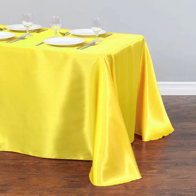 yellow 1 шт., атласная Скатерть, современный стиль, золотой, белый цвет, для рождества, свадьбы, вечеринки, скатерть, скатерть, домашний декор - Цвет: yellow