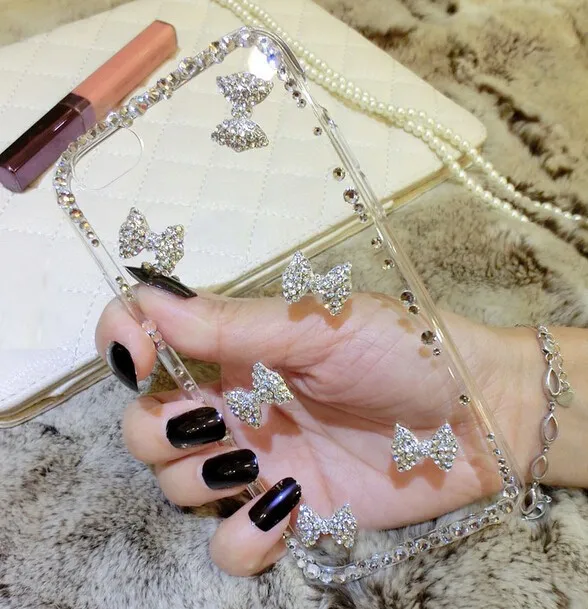 

Luxury ca Bling Shine Crystal Diamond Bowknot TPU Case For Huawei Honor8 9 10 20 Lite V10 V20 7X 8X Nova2 3 4 5 Pro Phone shell