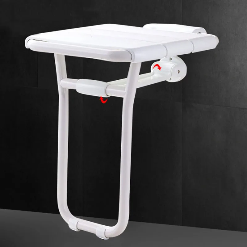 8905 настенный стул для ванной из нержавеющей стали и ПВХ пластика складной