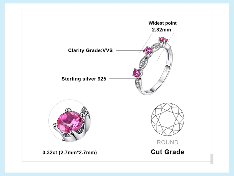 Jewelrypalace 3 Камень Круглый 0.45ct СОЗДАН RUBY Обручение Свадебные Кольца для Для женщин 925 серебро Мода г. Красивые ювелирные изделия