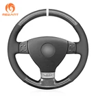 MEWANT черная замша PU углеродное волокно чехол на руль для Volkswagen VW Golf 5 (V) Golf Plus Passat вариант Tiguan Touran