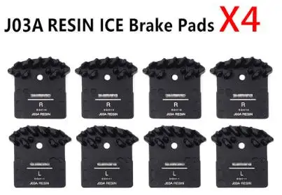 J03A Just Pad 4 Pair Shimano 4 шт. J03A ICE-TECH смолы охлаждающие ребра дисковые Тормозные колодки для M6000 SLX M7000, Deore XT M8000, XTR M9000 Обновление от J02A - Цвет: J03A Just Pad 4 Pair