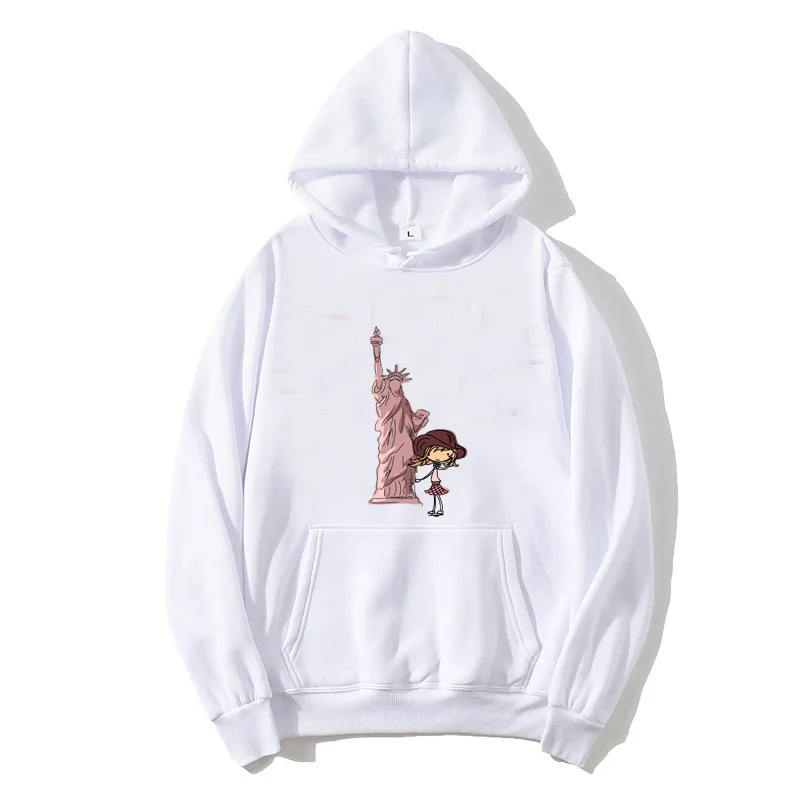 

Men's Loose Hoodie printed Long Sleeve Black Oversized Men's Pullover Sweatshirt