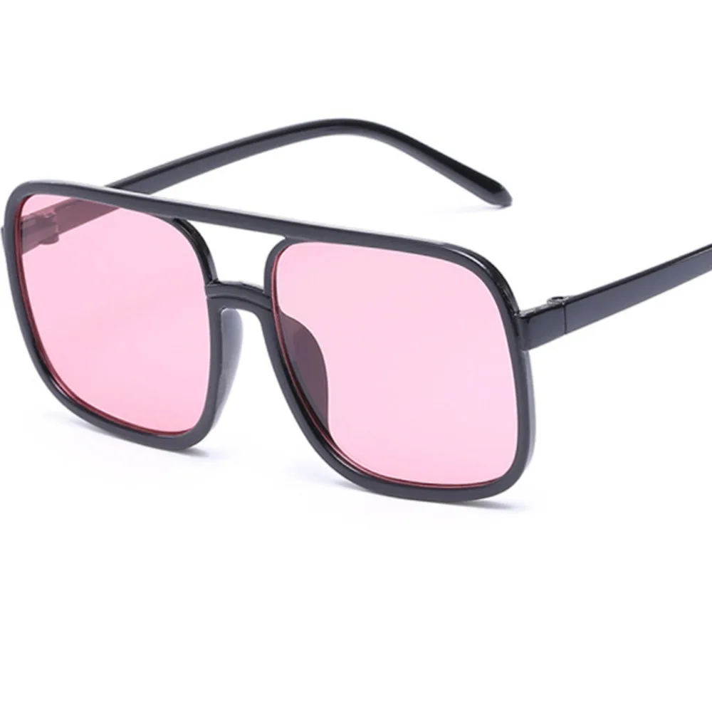 

Солнцезащитные очки унисекс, зеркальные темные очки в большой квадратной оправе, с градиентом, в стиле хип-хоп, черные, розовые