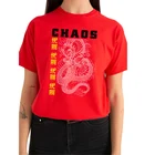 Женская Винтажная футболка, с принтом в виде китайского дракона, в стиле Харадзюку