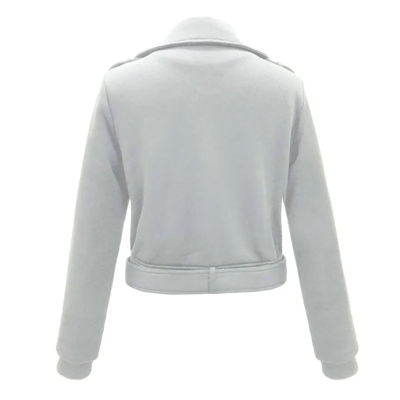 Женская Базовая Черная куртка с отложным воротником приталенное замшевое пальто