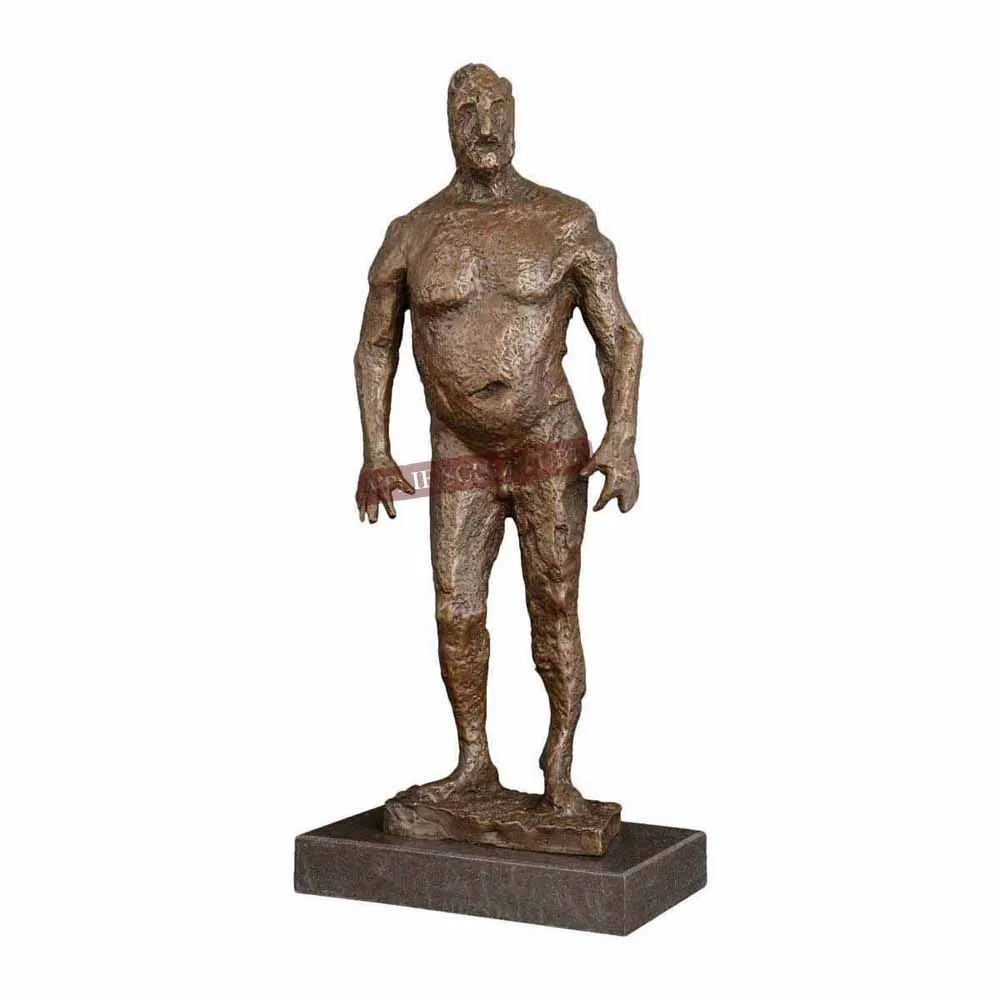Абстрактная бронзовая скульптура телесного цвета статуя мужчины винтажное