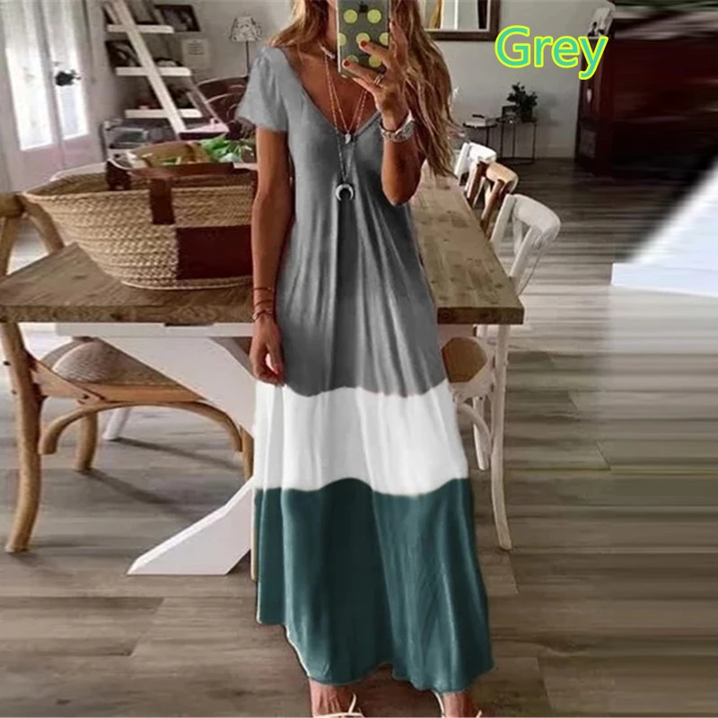 Женское повседневное свободное платье лето 2020 пэчворк бохо с бантом Camis Befree