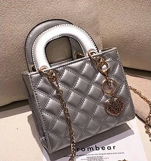 Small Silver Роскошные сумки женские дизайнерские сумки через плечо от известного бренда сетчатые сумки через плечо для женщин Дамская лакированная кожаная сумка-мессенджер - Цвет: Small Silver