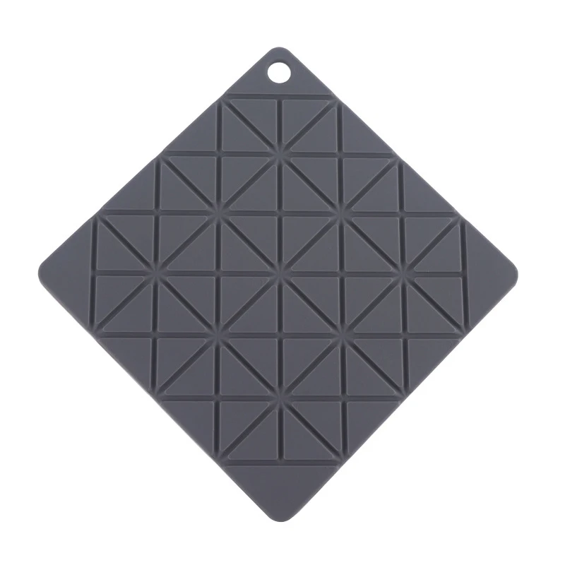 grey Square Силиконовая подставка коврики Горячие прихватки и силиконовые заклепки многофункциональная Нескользящая Подставка Для Сковороды коврик для кухонных аксессуаров - Цвет: grey Square