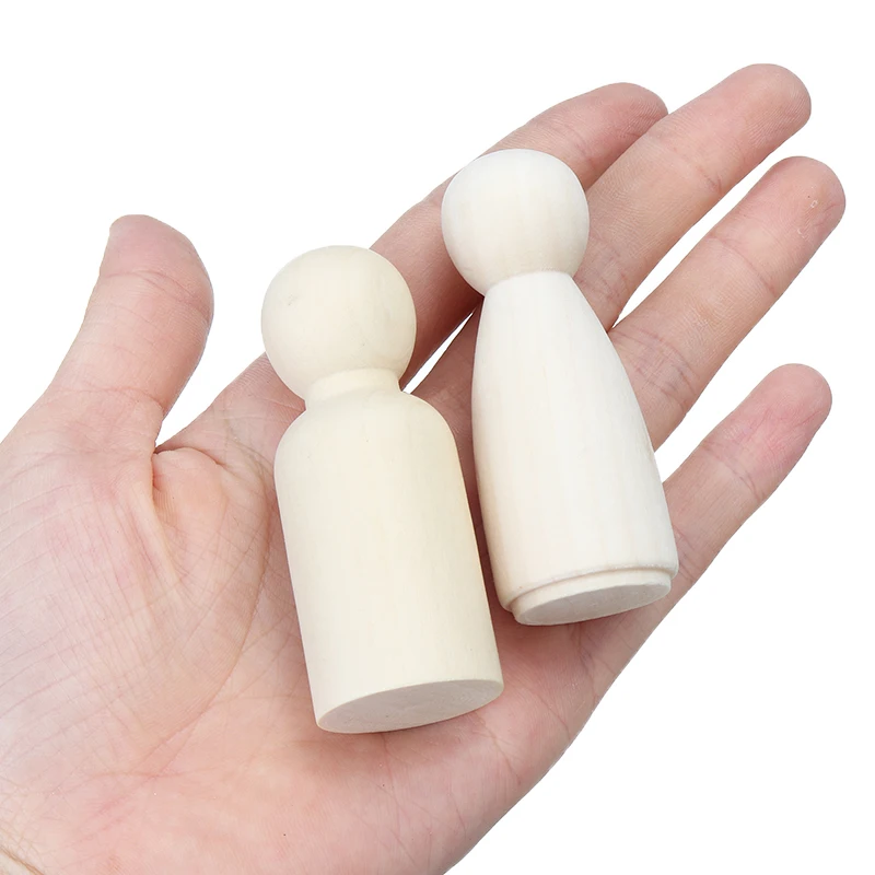 10 шт. деревянные необработанные куклы-колышки 65 мм | Дом и сад