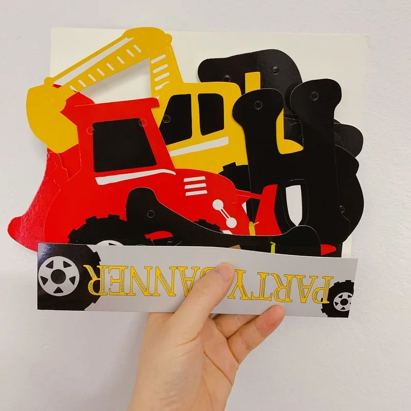 24 шт. Топпер для кексов строительная тематическая вечеринка на день рождения с