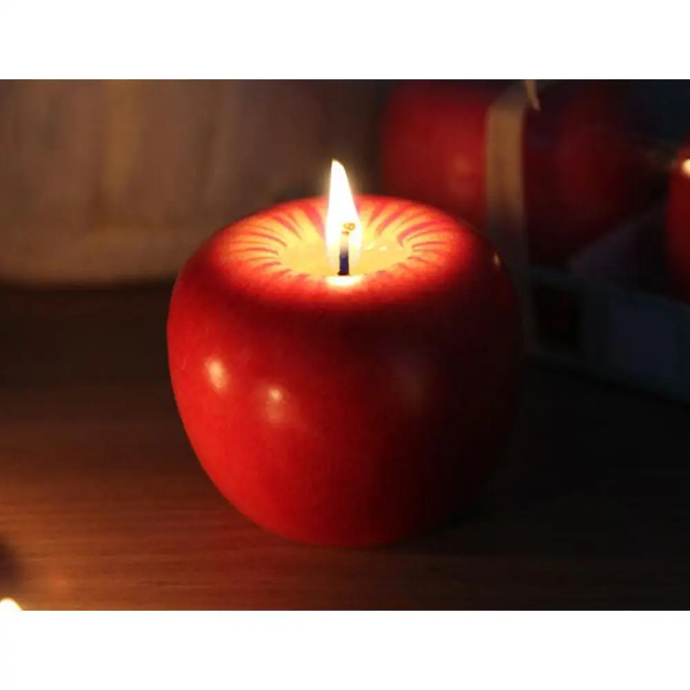 Хоббилан эмуляционная яблоко оранжевая свеча Рождественский подарок фруктовая