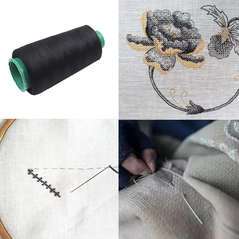 Катушка из полиэстера 2500 Ярдов ниток для шитья 40/2 швейной машины и ручной ремонта