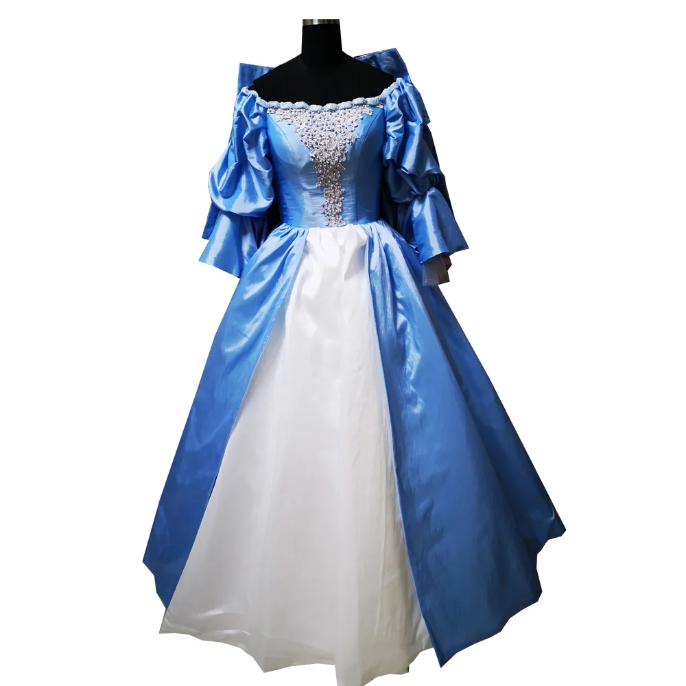 

Новинка 2020, синее платье для косплея в викторианском стиле на Хэллоуин, историческое платье Готический D-528