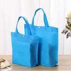 Однотонная складная сумка для покупок, экологически чистая многоразовая сумка-тоут из ткани Оксфорд, Повседневная вместительная сумка для покупок, товары для домашнего хранения
