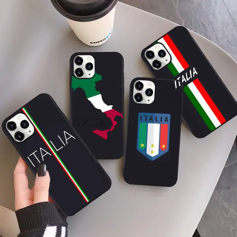 

italy flag Phone Case for iPhone 13 12 11 mini pro XS MAX 8 7 6 6S Plus X SE 2020 XR