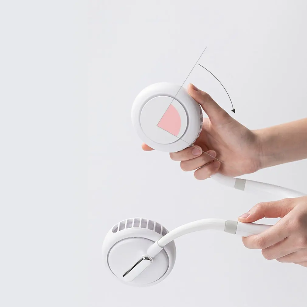 

Mini Bladeless Fan Neck Fan 4800mAh USB Rechargeable Fan Mute Sports Fans for Home Outdoor Ventilador Portatil Abanicos