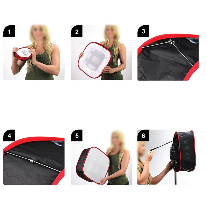 NewRed светодиодный светильник для вспышки складной софтбокс студийный